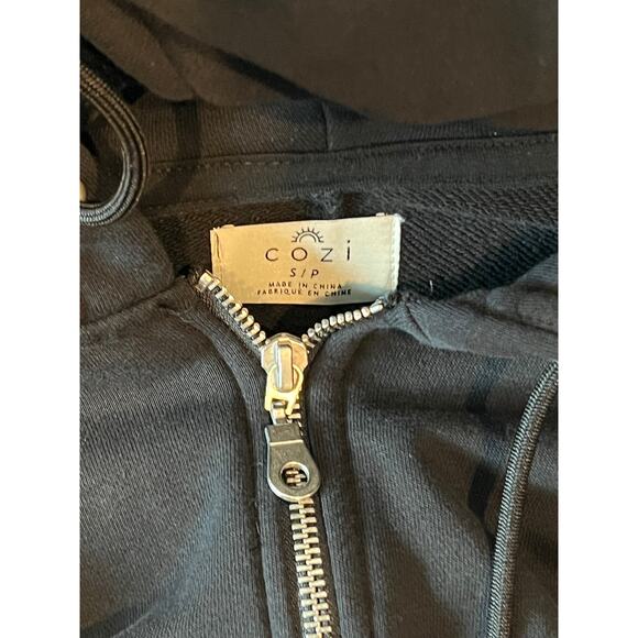 Cozi Black Full ZIp Up Hoodie Womans S - Picture 3 of 3